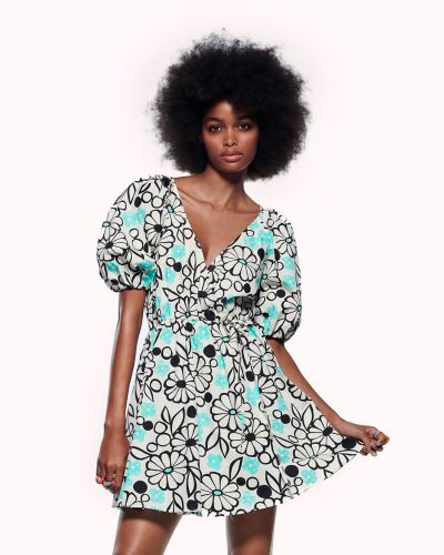 Printed poplin dress (Demo)